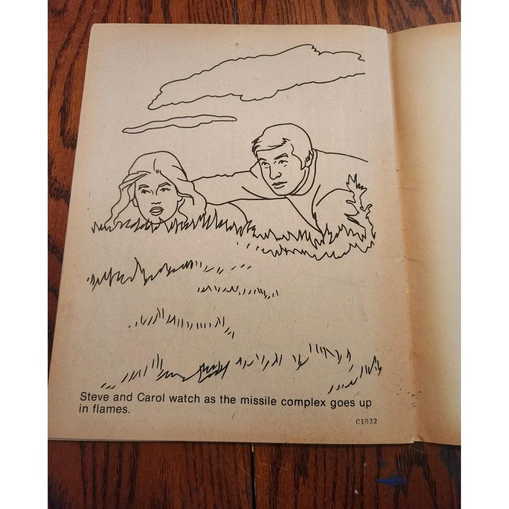 Vintage‎ The Six Million Dollar Man Coloring Book C1832